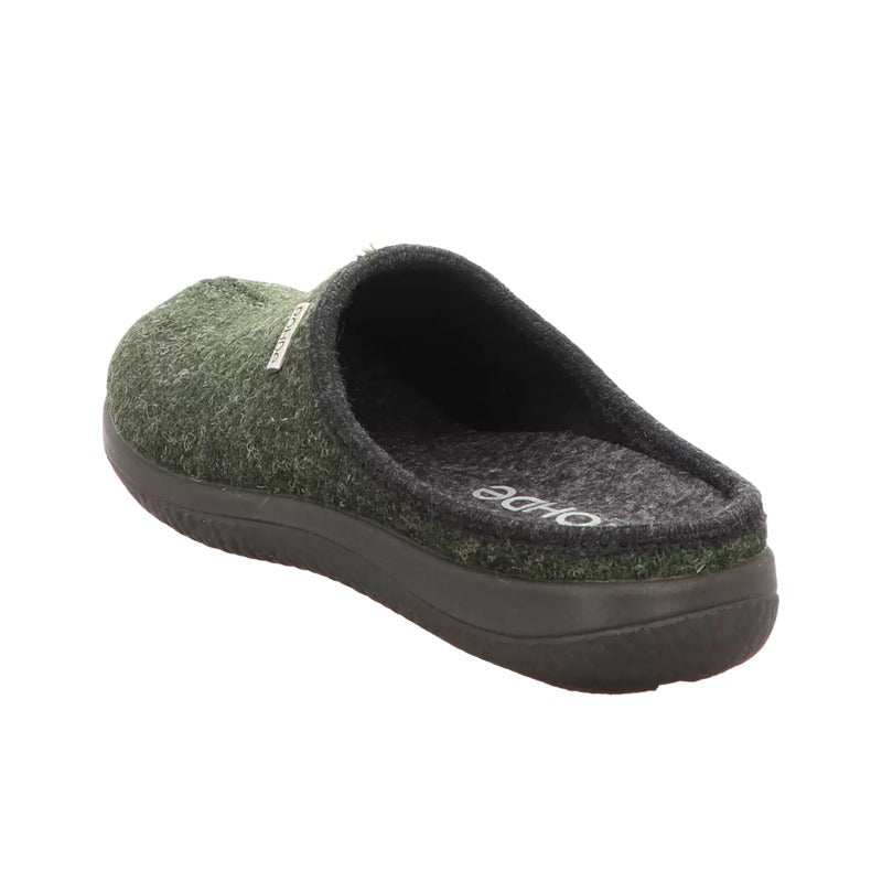 Damen Pantoffel, Dunkelgrün, Rohde