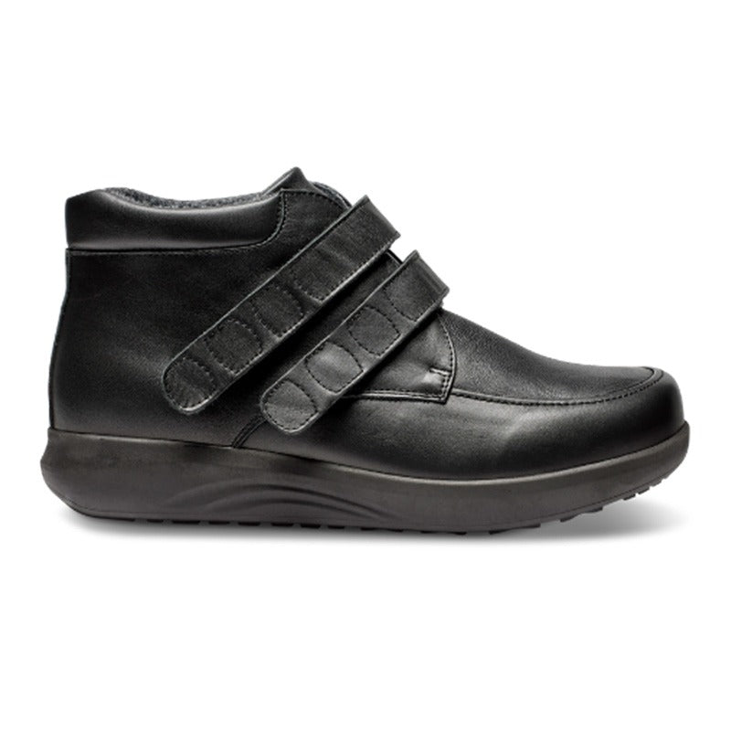 Lage herenlaars, Zwart leer, New Feet