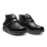 Lage herenlaars, Zwart leer, New Feet