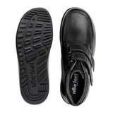 Lage herenlaars, Zwart leer, New Feet