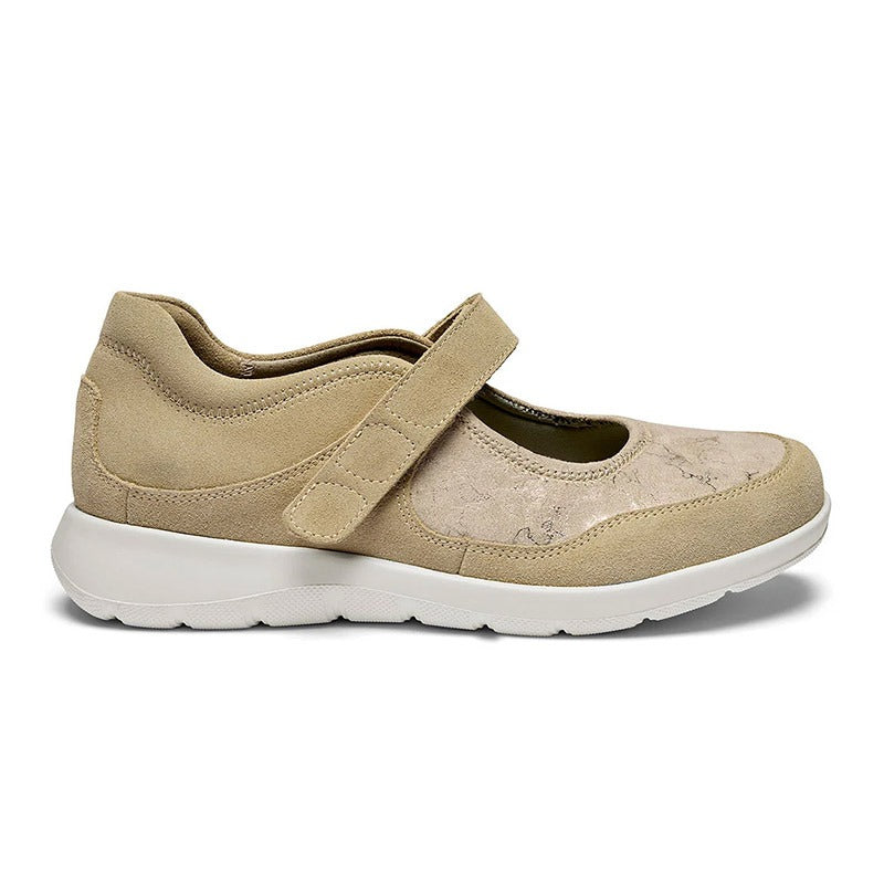 Ballerina mit Velcro, Sand, New Feet