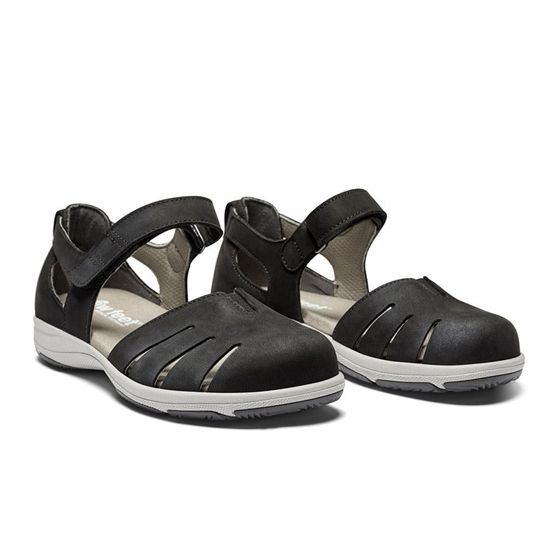 New Feet lukket damesandal - Sort