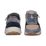 Herensneaker, Beige/Blauw, Waldläufer