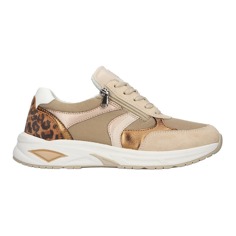 Damesneaker, Beige/Leopard, Waldläufer