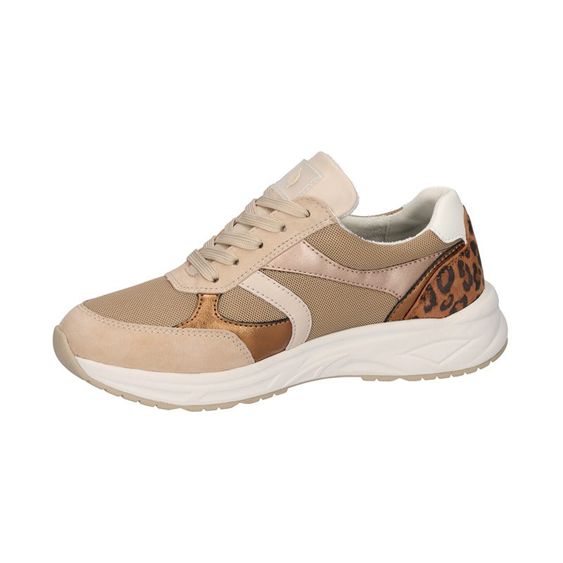 Damesneaker, Beige/Leopard, Waldläufer