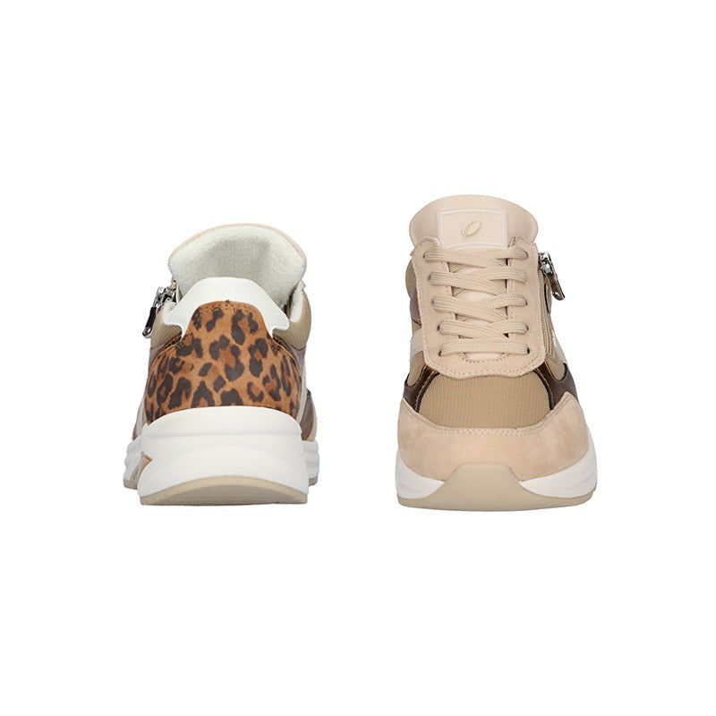 Damesneaker, Beige/Leopard, Waldläufer