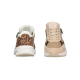 Damesneaker, Beige/Leopard, Waldläufer