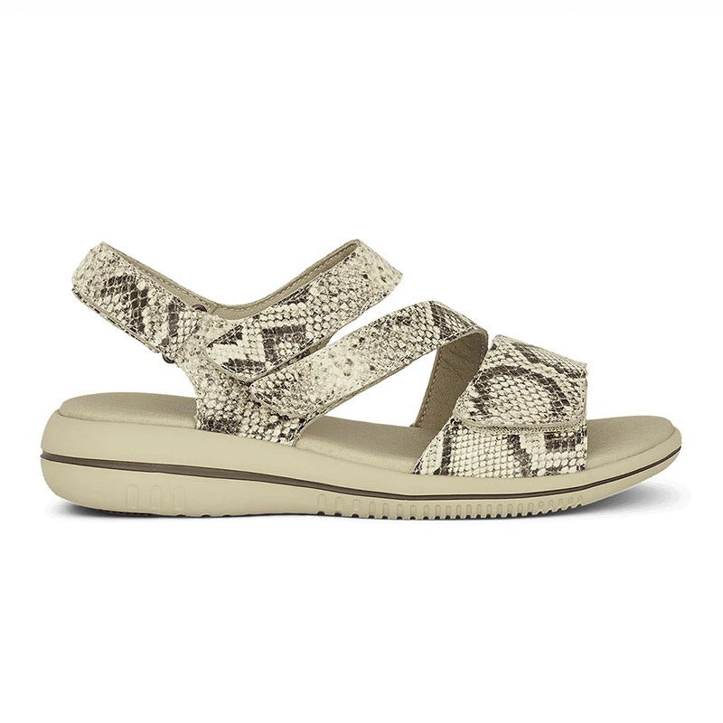 Damen-Sandale, Snake, Green Comfort