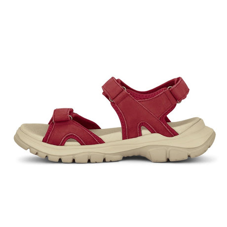Trekking-Damen-Sandale, Rot, Green Comfort