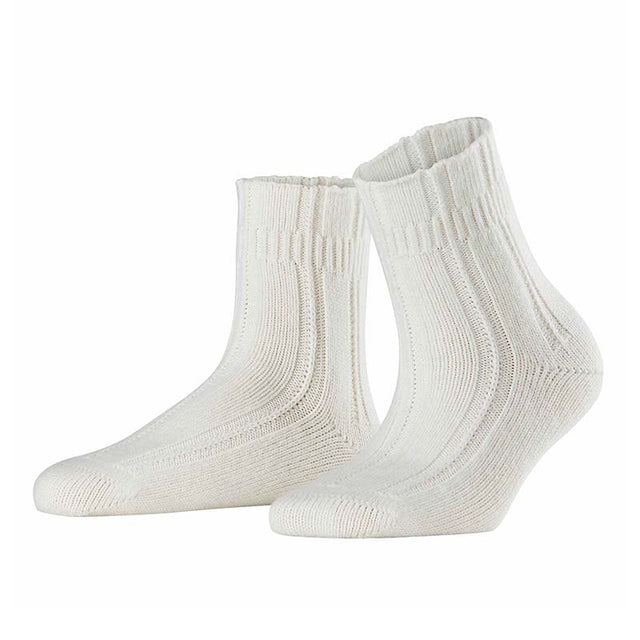 Nachtstrümpfe mit Angora - Offwhite