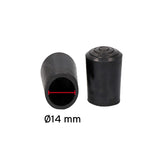 Gummifüße, schwarz, Ø14 mm