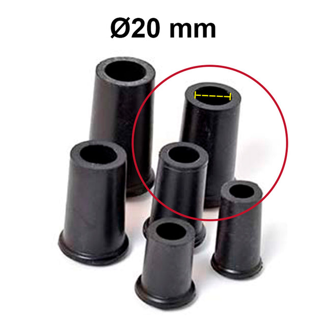 Gummifüße, schwarz, Ø20 mm