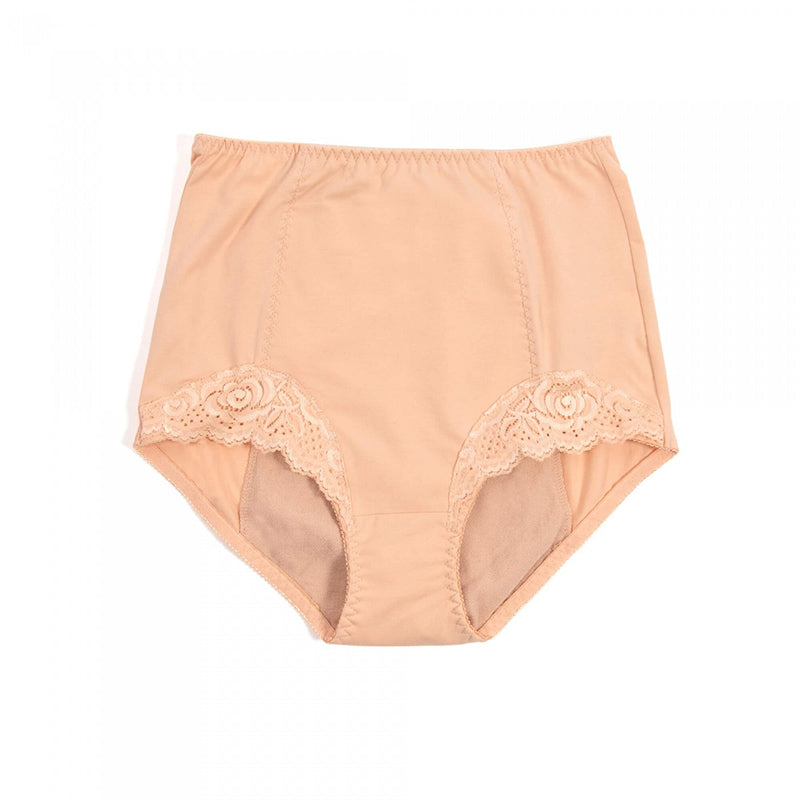 Inkontinens trusse med blonde - Beige