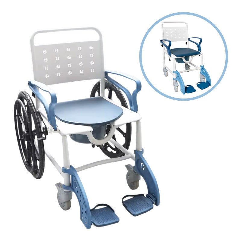 Badestol / Toiletstol med drivhjul - Seniorshop