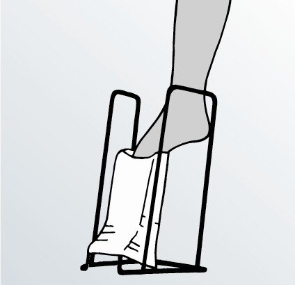 Strømpepåtager stativ - Lang model