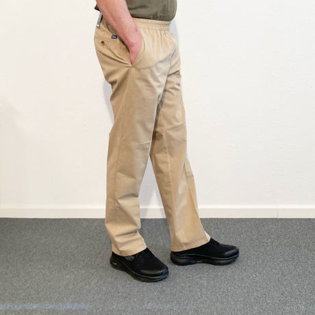 Lichte broek met elastiek - Zand