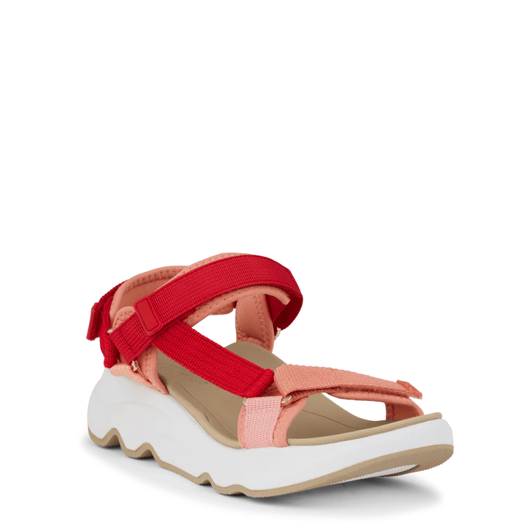 Green Comfort sporty damesandal - Rød