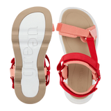 Green Comfort sporty damesandal - Rød