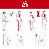 Stok med justerbar højde, anatomisk håndtag